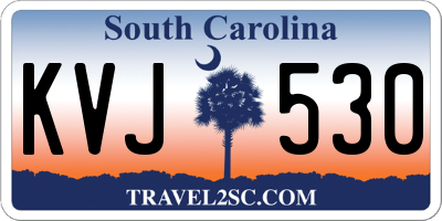 SC license plate KVJ530