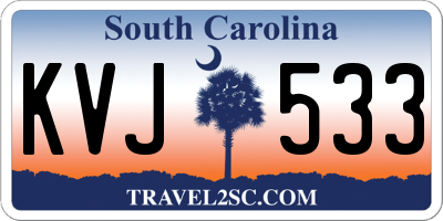 SC license plate KVJ533