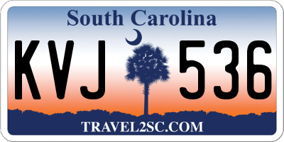 SC license plate KVJ536