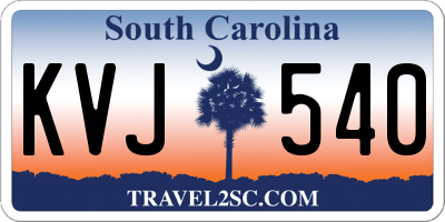 SC license plate KVJ540