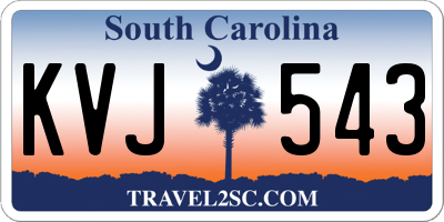 SC license plate KVJ543