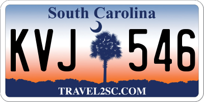 SC license plate KVJ546
