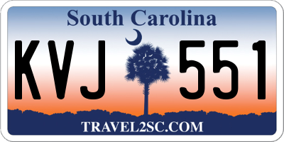 SC license plate KVJ551