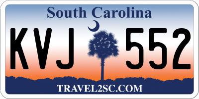 SC license plate KVJ552