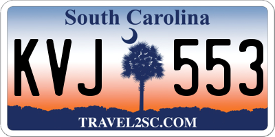 SC license plate KVJ553