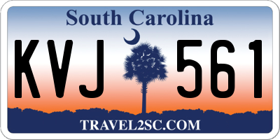 SC license plate KVJ561