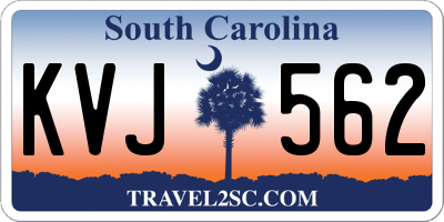 SC license plate KVJ562