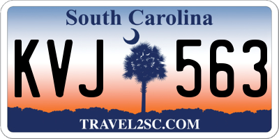 SC license plate KVJ563