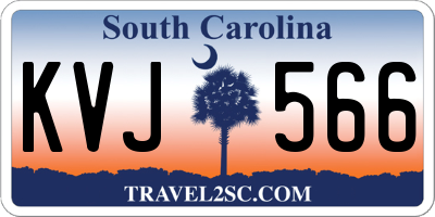 SC license plate KVJ566