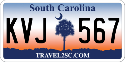 SC license plate KVJ567