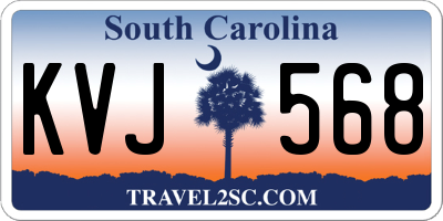SC license plate KVJ568