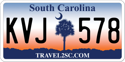 SC license plate KVJ578