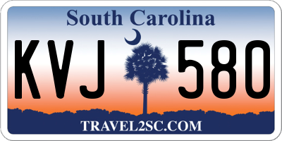 SC license plate KVJ580