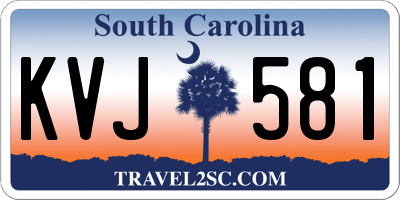 SC license plate KVJ581