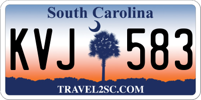 SC license plate KVJ583