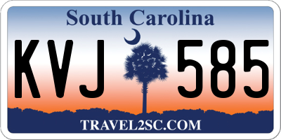 SC license plate KVJ585