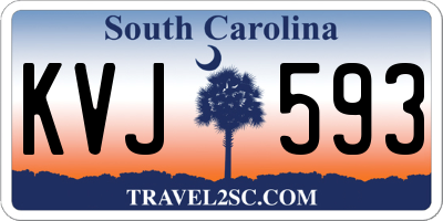 SC license plate KVJ593