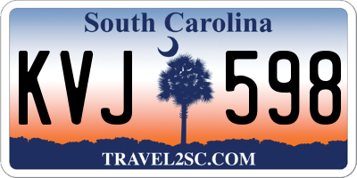 SC license plate KVJ598
