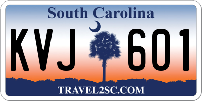 SC license plate KVJ601