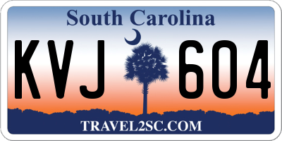 SC license plate KVJ604