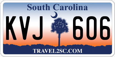 SC license plate KVJ606