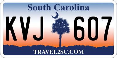 SC license plate KVJ607