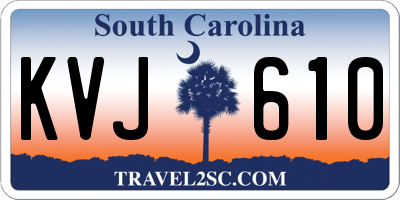 SC license plate KVJ610