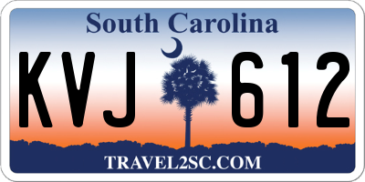 SC license plate KVJ612
