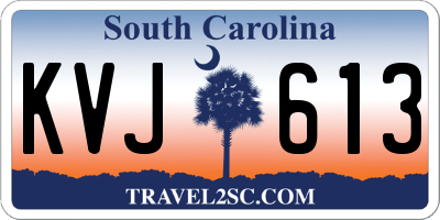 SC license plate KVJ613