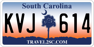 SC license plate KVJ614