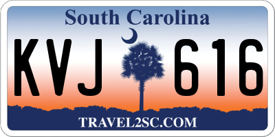 SC license plate KVJ616