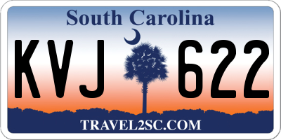 SC license plate KVJ622