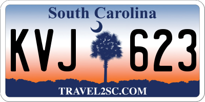 SC license plate KVJ623