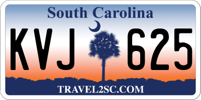 SC license plate KVJ625