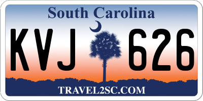 SC license plate KVJ626