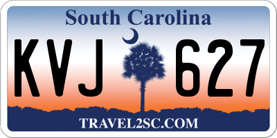 SC license plate KVJ627