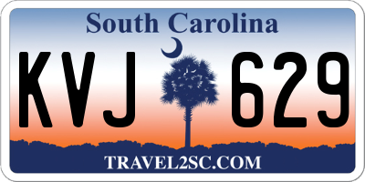 SC license plate KVJ629