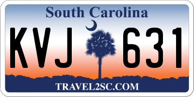SC license plate KVJ631