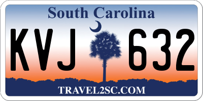 SC license plate KVJ632