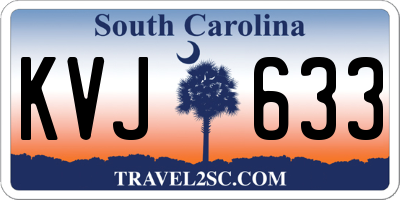 SC license plate KVJ633