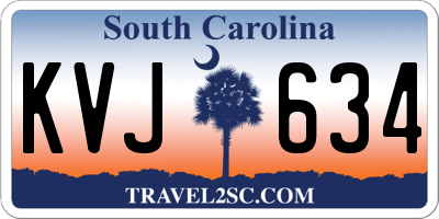 SC license plate KVJ634