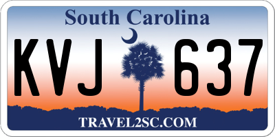 SC license plate KVJ637