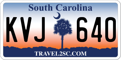 SC license plate KVJ640