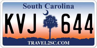 SC license plate KVJ644