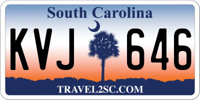 SC license plate KVJ646