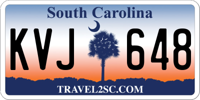 SC license plate KVJ648
