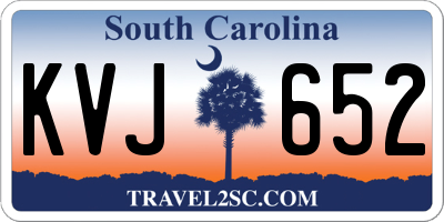 SC license plate KVJ652