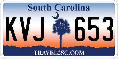 SC license plate KVJ653