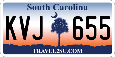 SC license plate KVJ655