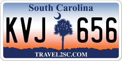 SC license plate KVJ656